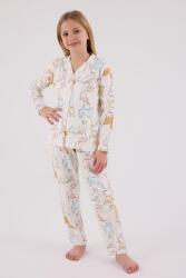 Anne Kız Gömlek Pijama Kombini, Kedili Pijama, Anne ve Çocuk Pijamalar Ayrı Ayrı Fiyatlandırılır - 12