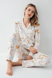 Anne Kız Gömlek Pijama Kombini, Kedili Pijama, Anne ve Çocuk Pijamalar Ayrı Ayrı Fiyatlandırılır - 15