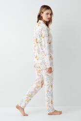Anne Kız Gömlek Pijama Kombini, Kedili Pijama, Anne ve Çocuk Pijamalar Ayrı Ayrı Fiyatlandırılır - 16