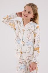 Anne Kız Gömlek Pijama Kombini, Kedili Pijama, Anne ve Çocuk Pijamalar Ayrı Ayrı Fiyatlandırılır - 13