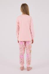 Anne Kız Kedili Pijama Kombini, Anne ve Çocuk Pijamalar Ayrı Ayrı Fiyatlandırılır - Thumbnail