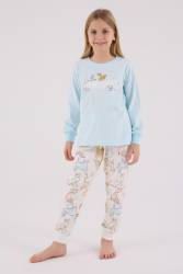 Anne Kız Kedili Pijama Kombini, Anne ve Çocuk Pijamalar Ayrı Ayrı Fiyatlandırılır - Thumbnail