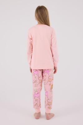 Anne Kız Kedili Pijama Kombini, Anne ve Çocuk Pijamalar Ayrı Ayrı Fiyatlandırılır - 6