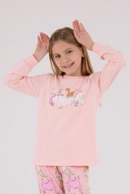 Anne Kız Kedili Pijama Kombini, Anne ve Çocuk Pijamalar Ayrı Ayrı Fiyatlandırılır - 4