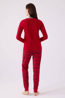 Arnetta - Anne Kız Kırmızı Pijama Takım, Kombin Yapmak İçin tek tek sepete eklenmelidir (1)