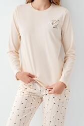 Anne Kız Krem Pijama Kombin, Kadın ve Çocuk Pijamalar Ayrı Ayrı Fiyatlandırılır - 9