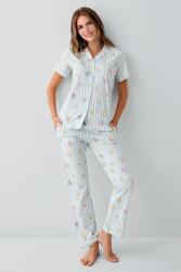 Anne Kız Pijama (Ayrı Ayrı Satılır) Takımı %100 Pamuk –  Gömlek Yaka Kısa Kollu Kombin - 7