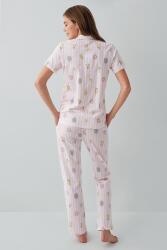 Anne Kız Pijama (Ayrı Ayrı Satılır) Takımı %100 Pamuk –  Gömlek Yaka Kısa Kollu Kombin - 16