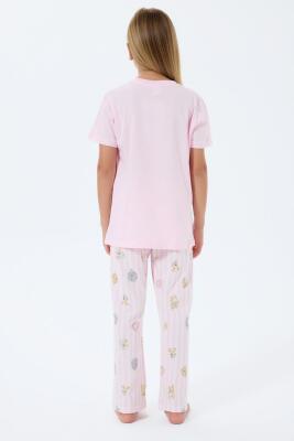 Anne Kız Pijama (Ayrı Ayrı Satılır) Takımı %100 Pamuk –  Kısa Kollu Kombin - 3