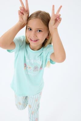 Anne Kız Pijama (Ayrı Ayrı Satılır) Takımı %100 Pamuk –  Kısa Kollu Kombin - 10