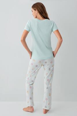 Anne Kız Pijama (Ayrı Ayrı Satılır) Takımı %100 Pamuk –  Kısa Kollu Kombin - 14