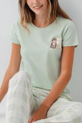 Anne Kız Kedili Pijama (Ayrı Ayrı Satılır) Takımı %100 Pamuk – Kısa Kollu Üst & Ekose Alt Aile Kombini - 14