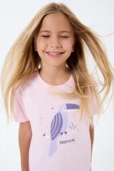 Anne Kız Pijama (Ayrı Ayrı Satılır) Takımı %100 Pamuk –  Tropikal Desenli Kısa Kollu Kombin (1)