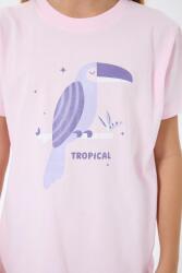 Anne Kız Pijama (Ayrı Ayrı Satılır) Takımı %100 Pamuk –  Tropikal Desenli Kısa Kollu Kombin - 5