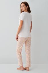 Anne Kız Pijama (Ayrı Ayrı Satılır) Takımı %100 Pamuk –  Tropikal Desenli Kısa Kollu Kombin - 15