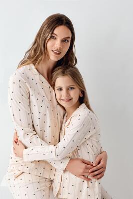 Anne Kız Pijama Kombin, Kadın ve Çocuk Pijamalar Ayrı Ayrı Fiyatlandırılır - 1
