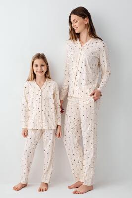 Anne Kız Pijama Kombin, Kadın ve Çocuk Pijamalar Ayrı Ayrı Fiyatlandırılır - 2