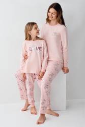 Anne Kız Pijama Kombini, Anne ve Çocuk Pijamalar Ayrı Ayrı Fiyatlandırılır - Thumbnail