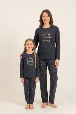 Anne Kız Pijama Takım, Yetişkin ve Çocuk Pijamaları Ayrı Fiyatlardadır - 1