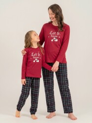 Anne Kız Pijama Takım, Yetişkin ve Çocuk Pijamaları Ayrı Fiyatlardadır