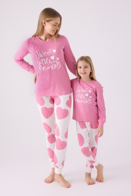 ANNE KIZ PİJAMA TAKIMI ,SÜPREM DOKUMA (Ayrı Ayrı Fiyatlandırılır) - 1