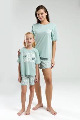 Anne Kız T-shirt ve Şort Kombin, Anne ve çocuk pijamalar ayrı ayrı fiyatlandırılır - 10