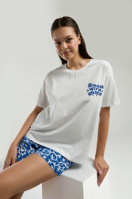 Anne Kız T-shirt ve Şort Kombin, Anne ve çocuk pijamalar ayrı ayrı fiyatlandırılır - 4