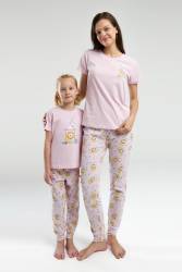 Anne Kız Yazlık Pijama Kombin, Anne ve çocuk pijamalar ayrı ayrı fiyatlandırılır - Thumbnail