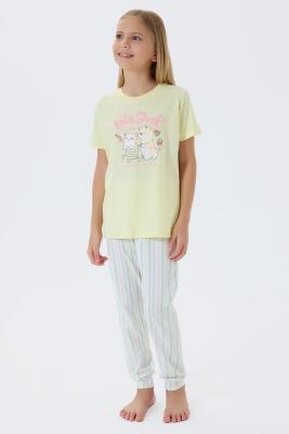 Anne ve Çocuk Pijamaları Ayrı Ayrı Satılır, %100 Pamuk Anne Kız Pijama Takımı Kombini  - 3