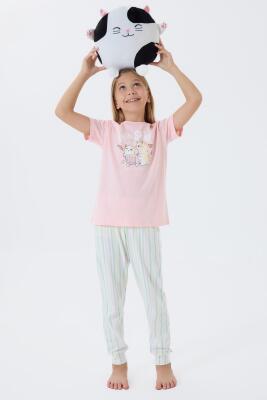 Anne ve Çocuk Pijamaları Ayrı Ayrı Satılır, %100 Pamuk Anne Kız Pijama Takımı Kombini  - 10