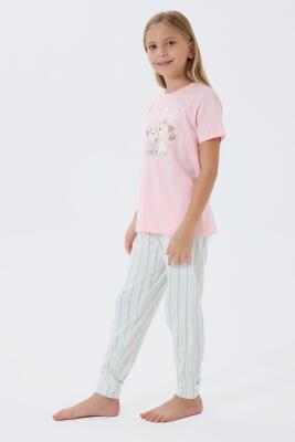 Anne ve Çocuk Pijamaları Ayrı Ayrı Satılır, %100 Pamuk Anne Kız Pijama Takımı Kombini  - 11