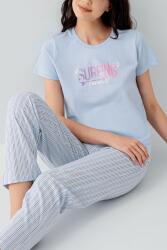 Anne ve Çocuk Pijamaları Ayrı Ayrı Satılır, %100 Pamuk, Kırmızı Kalpli Desen, Anne Kız Pijama Takımı Kombini - 4