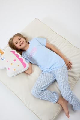 Anne ve Çocuk Pijamaları Ayrı Ayrı Satılır, %100 Pamuk, Kırmızı Kalpli Desen, Anne Kız Pijama Takımı Kombini - 6