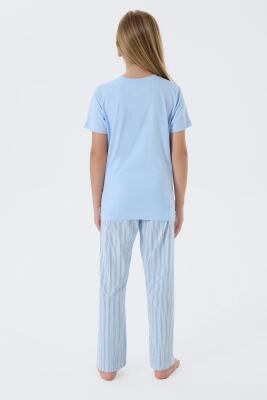 Anne ve Çocuk Pijamaları Ayrı Ayrı Satılır, %100 Pamuk, Kırmızı Kalpli Desen, Anne Kız Pijama Takımı Kombini - 8