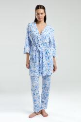 Arnetta 3'lü Takım, Sabahlık, Dantelli Bralet, Cepli Alt Pijama - 3