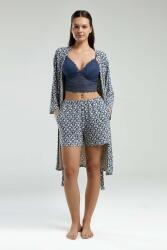 Arnetta 3'lü Takım, Sabahlık, Dantelli Bralet, Cepli Şort Set (1)