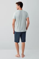 Erkek %100 Pamuk Şort Takımı – Kısa Kollu T-Shirt & Desenli Şort | Dış Giyime Uygun - 4