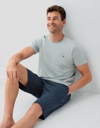 Erkek %100 Pamuk Şort Takımı – Kısa Kollu T-Shirt & Desenli Şort | Dış Giyime Uygun