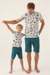 Arnetta Baba Oğul T-shirt ve Bermuda Şort Takım, %100 Pamuk, (ayrı ayrı fiyatlandırılır) - Thumbnail