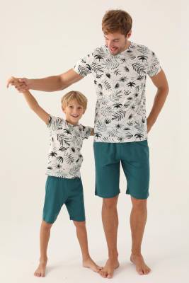 Arnetta - Arnetta Baba Oğul T-shirt ve Bermuda Şort Takım, %100 Pamuk, (ayrı ayrı fiyatlandırılır)