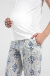 Arnetta Beyaz Lohusa Pijama Takım - Thumbnail