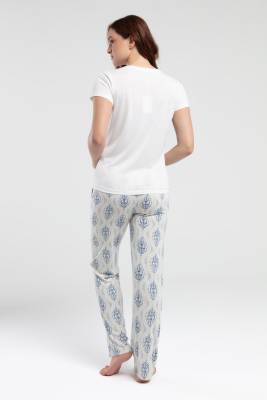 Arnetta Beyaz Lohusa Pijama Takım - 3