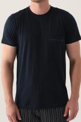 Arnetta Çizgili Bisiklet Yaka Yazlık Erkek Pijama Takımı, Büyük Beden Pijama Takımı, %100 Pamuk - 3