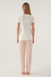 Arnetta Düğmeli Yaka Pamuklu Kadın Pijama Takımı, Büyük Beden Pijama , %100 Pamuklu - 7