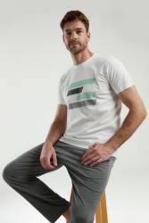 Arnetta Erkek Büyük Beden Cepli Yazlık Pijama Takım - Thumbnail