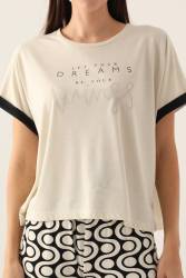 Arnetta Geometrik Desenli Cepli Yazlık Kadın Pijama Takımı, %100 pamuk - 3