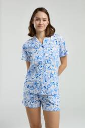 Arnetta Gömlek Şort Takım, Cep Detaylıdır - Thumbnail