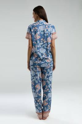 Arnetta Kadın %100 Viskon Kumaş Dokuma Pijama Takım - 7