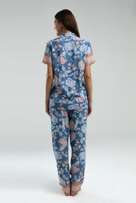 Arnetta Kadın %100 Viskon Kumaş Dokuma Pijama Takım - 7