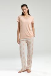 Arnetta Kadın Büyük Beden Pijama Takım, Dantel V Yaka Yazlık Pijama Takım - 7